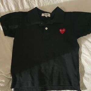 Comme des Garcons PLAY Black Polo & Cashmere sweater